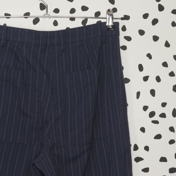 Urban Outfitters Navy Pinstripe Trousers - Picture 6 of 9